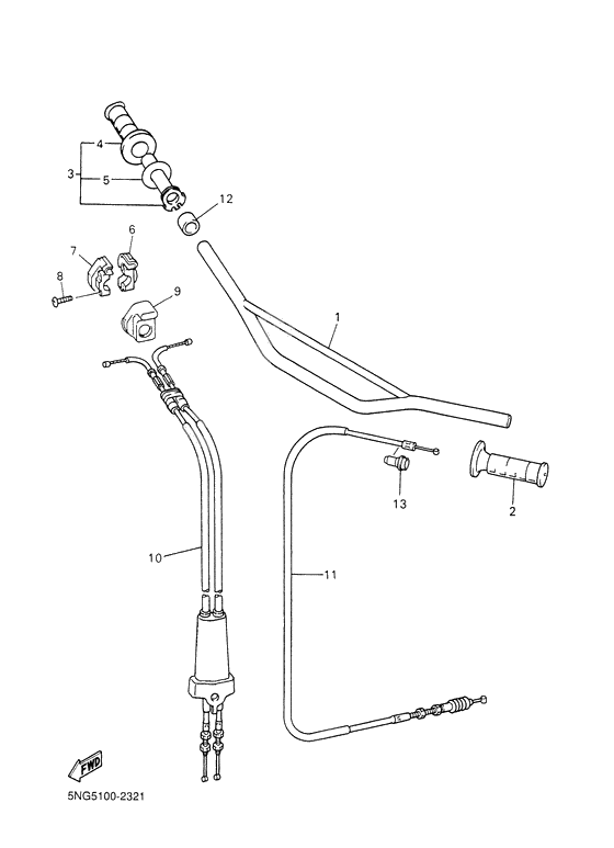 Steering handle. cable