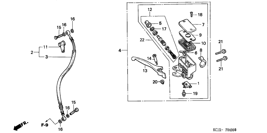 Fr. brake master cylinder