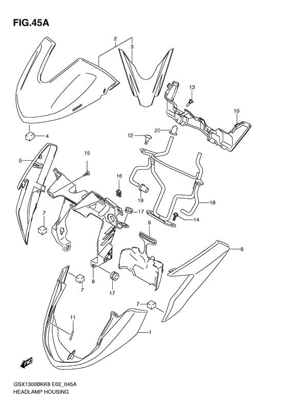 Headlamp housing              

                  Model l0