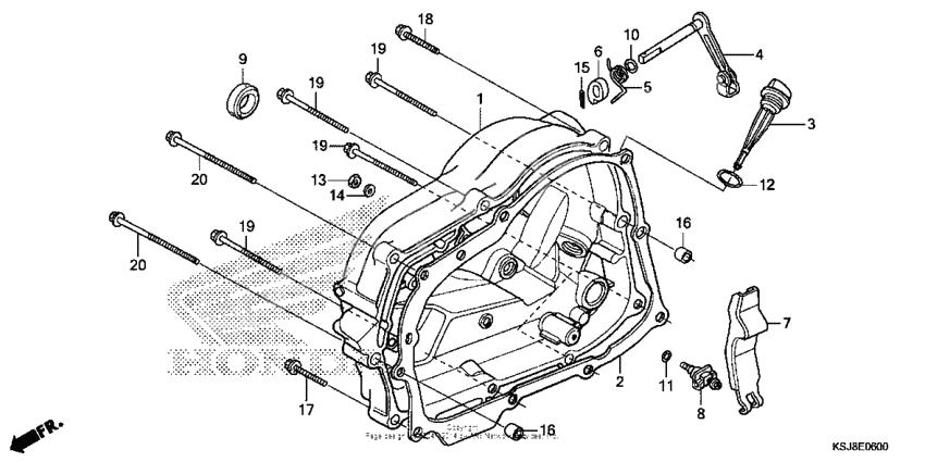 Right crankcase cover