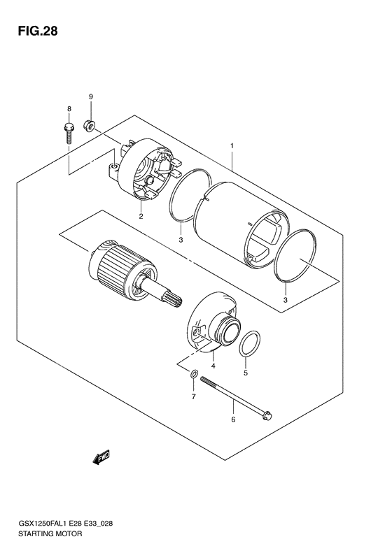 Starting motor