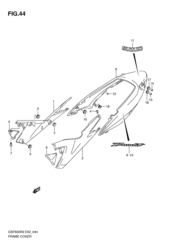 Frame cover              

                  Without cowling