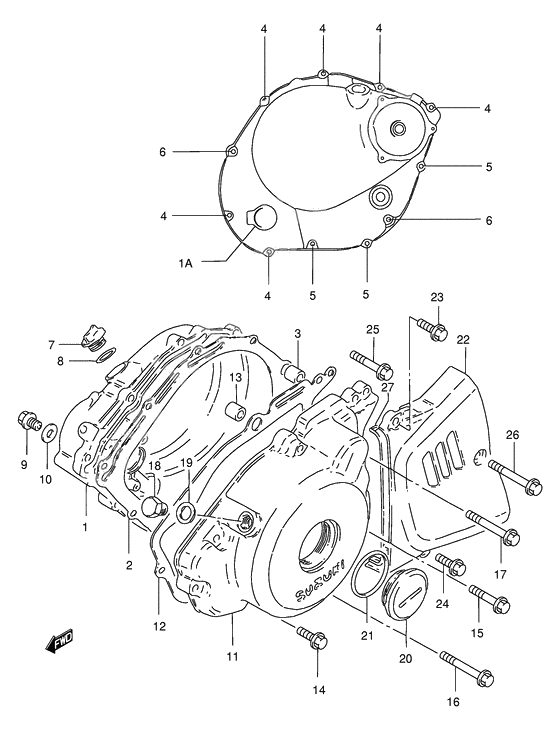 Crankcase cover ass`y (v