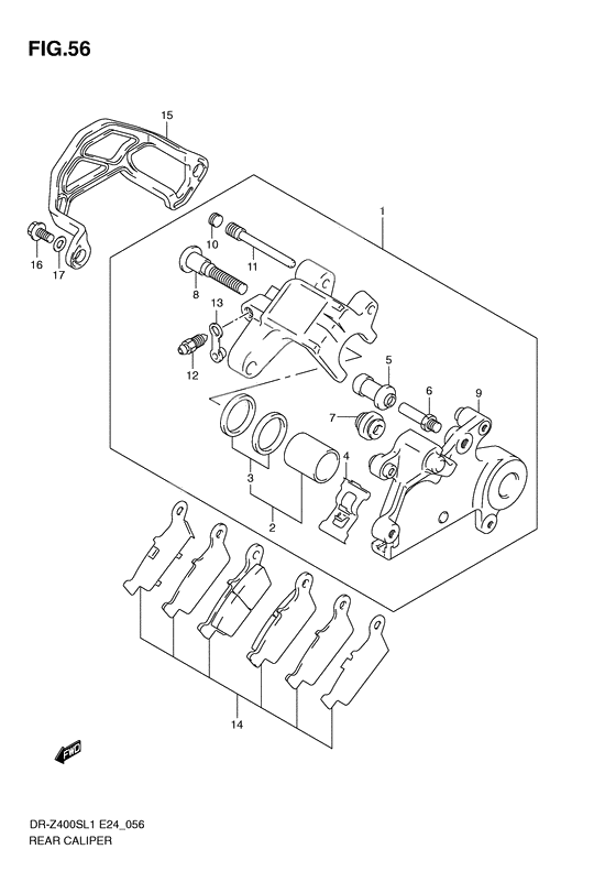 Rear caliper