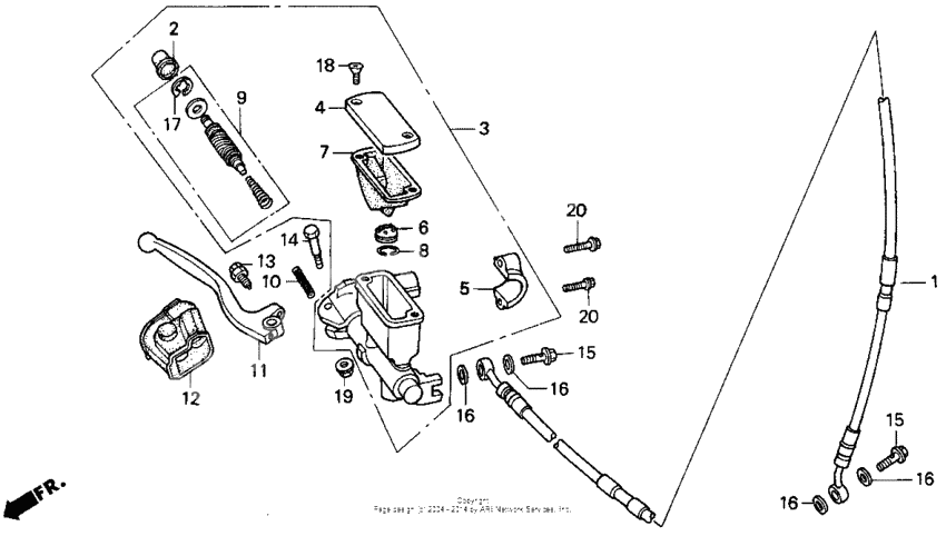 Fr. brake master cyl. 92-96