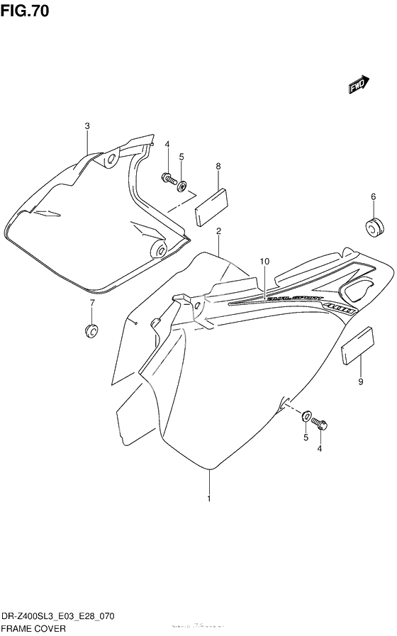 Боковые панели (Dr-Z400Sl3 E28)