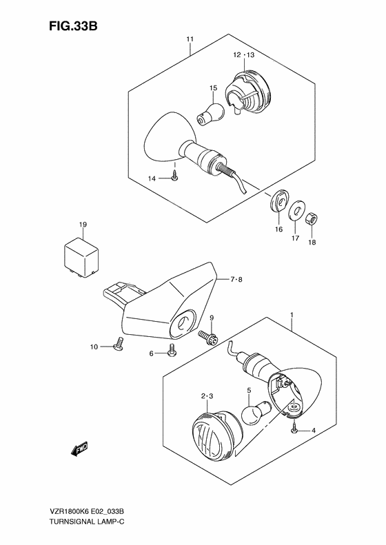 Turnsignal front & rear lamp              

                  Vzr1800zk7/zu2k7/zk9/zufk9