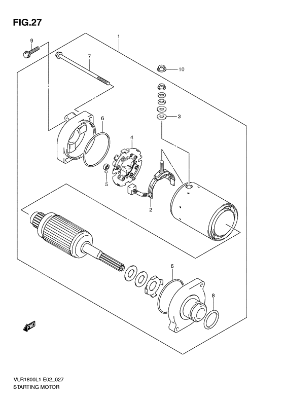 Starting motor