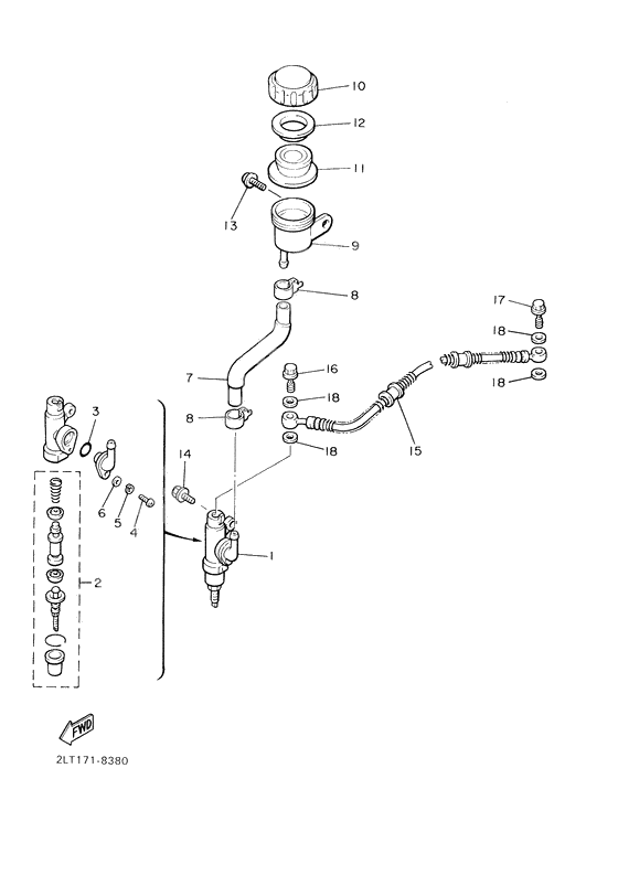 Rear master cylinder