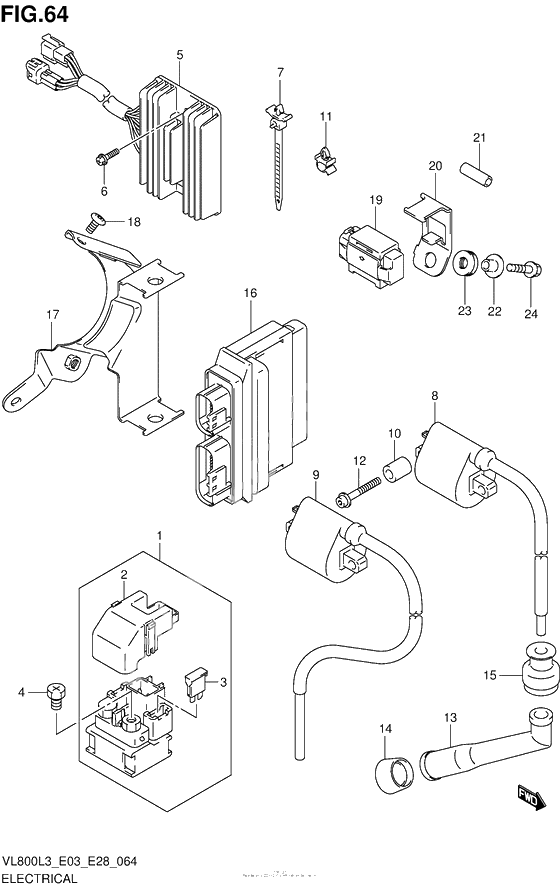 Электрооборудование (Vl800Cl3 E28)