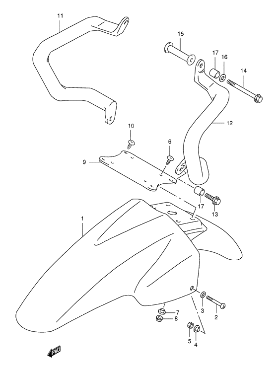 Front fender              

                  Model w