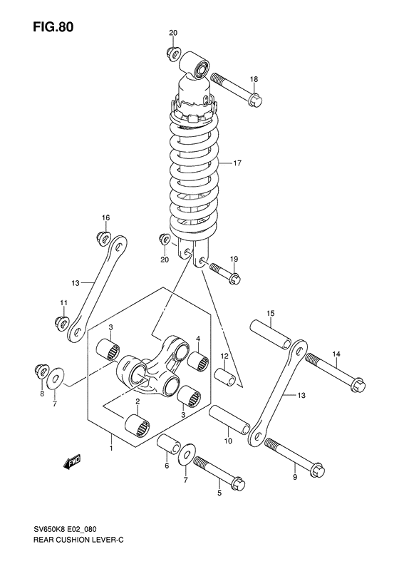 Rear cushion lever