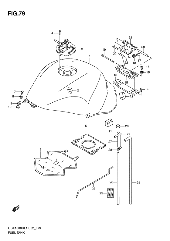 Tank fuel              

                  Gsx1300rufl1 e19