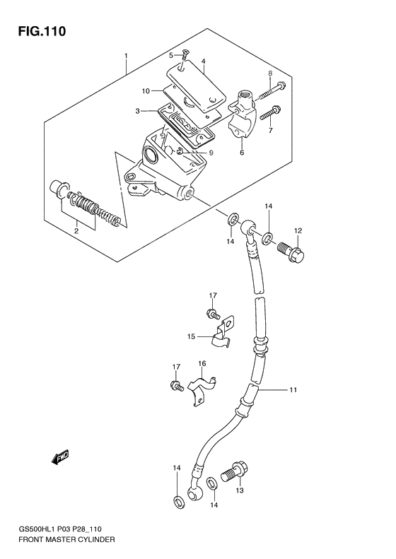 Front master cylinder              

                  Gs500fh p3