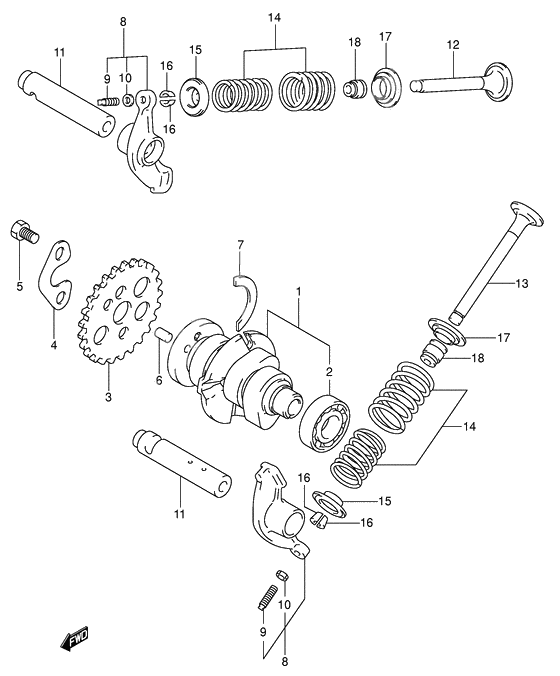 Cam shaft/valve