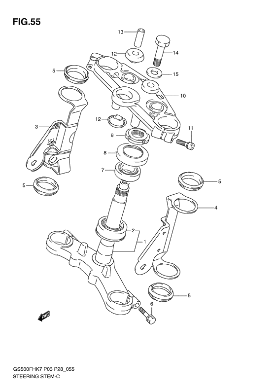 Steering stem              

                  Gs500h