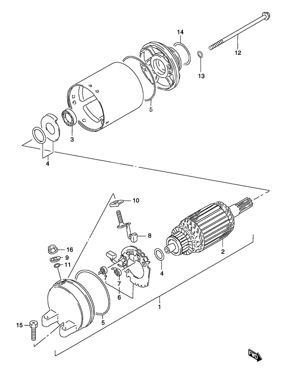 Starting motor