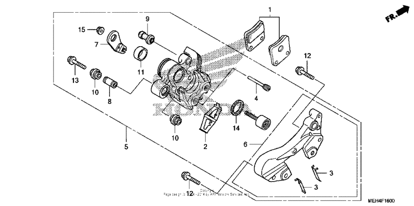 Parking brake caliper