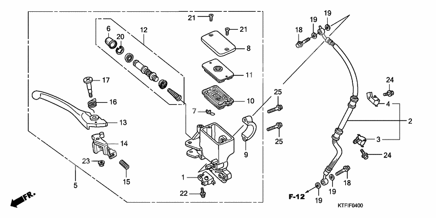 Fr. brake master cylinder              

                  SH125D9/150D9