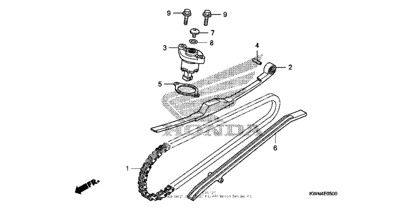 Cam chain + tensioner