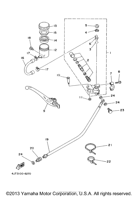 Front master cylinder