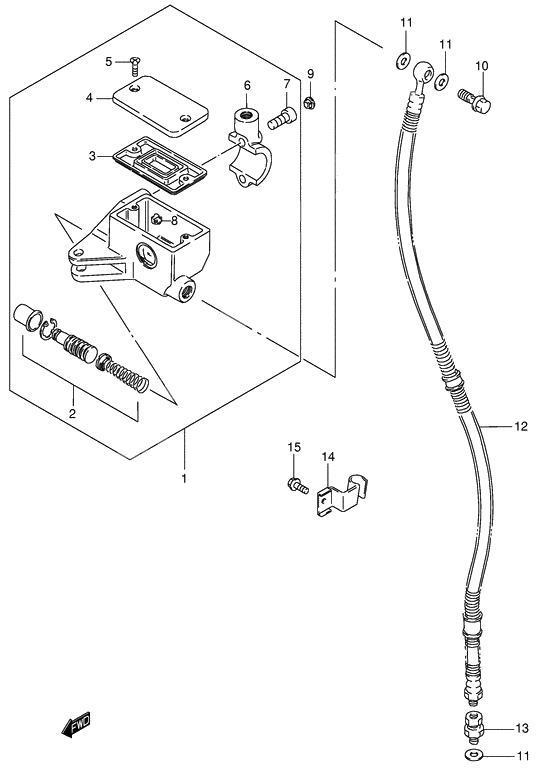 Front master cylinder