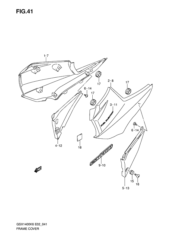 Frame cover              

                  Gsx1400k6/k7