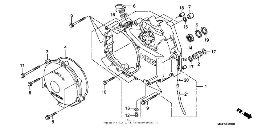 Right crankcase cover