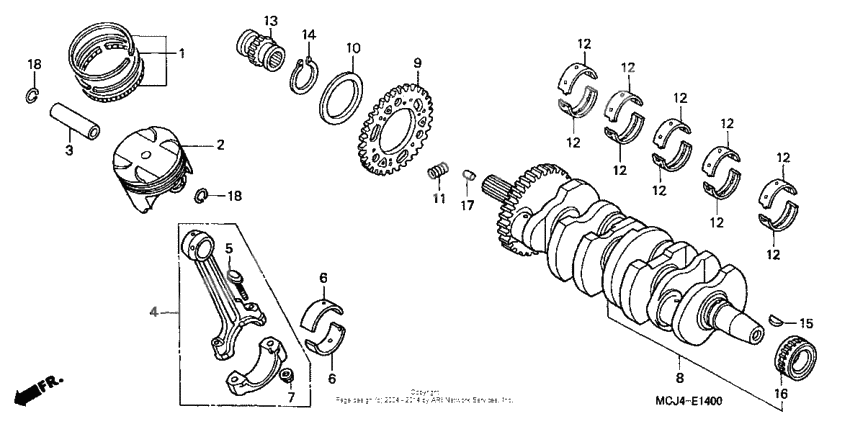 Crankshaft + piston