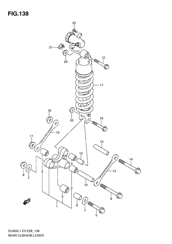 Rear cushion lever              

                  Dl650l1 e33