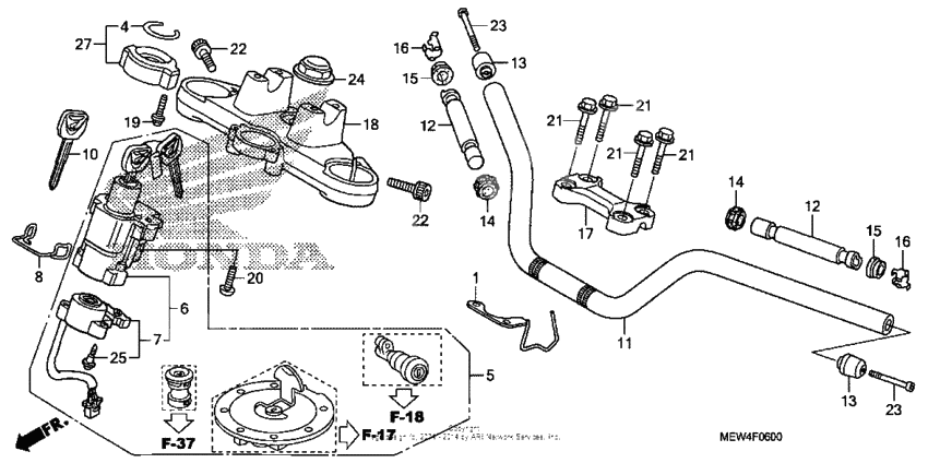 Handlebar + top bridge