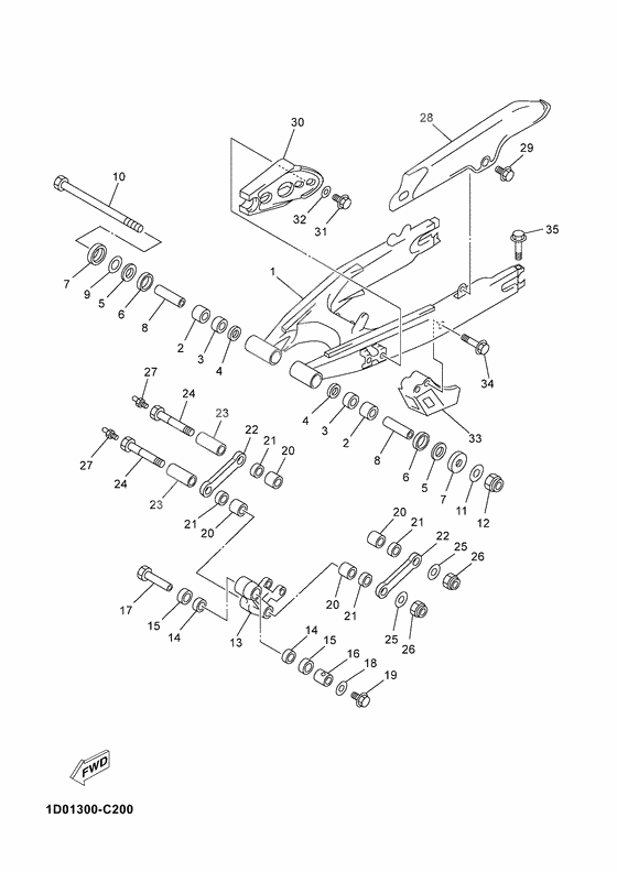 Rear arm