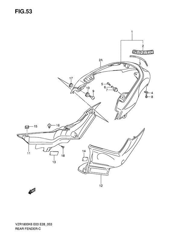 Rear fender              

                  Vzr1800k6/k7