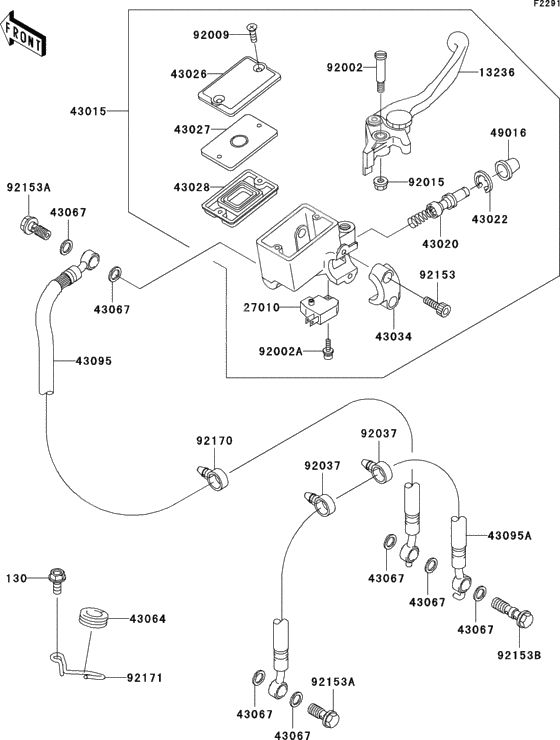 Front master cylinder