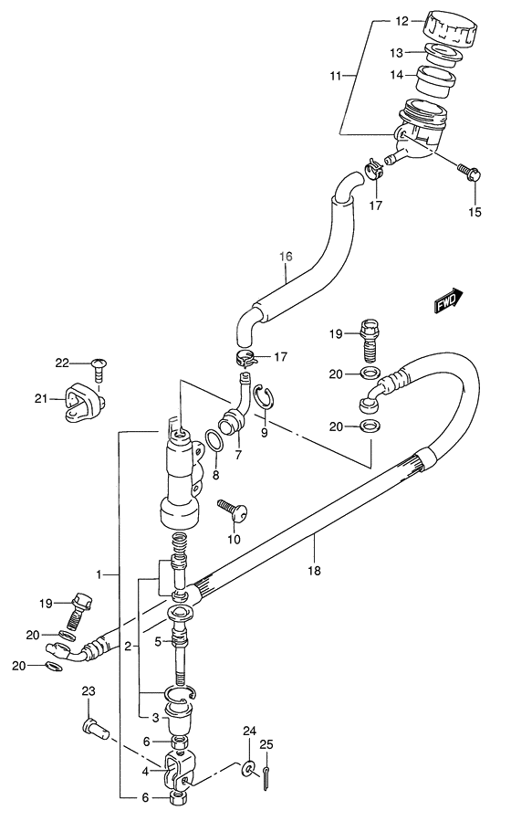 Rear master cylinder              

                  Model k5/k6