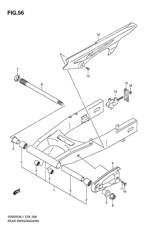 Rear swingingarm