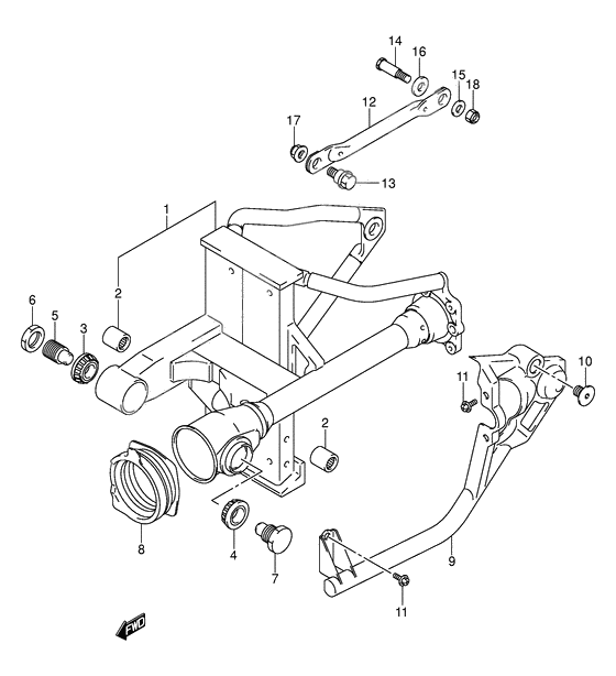 Rear swinging arm              

                  Model k1/k2