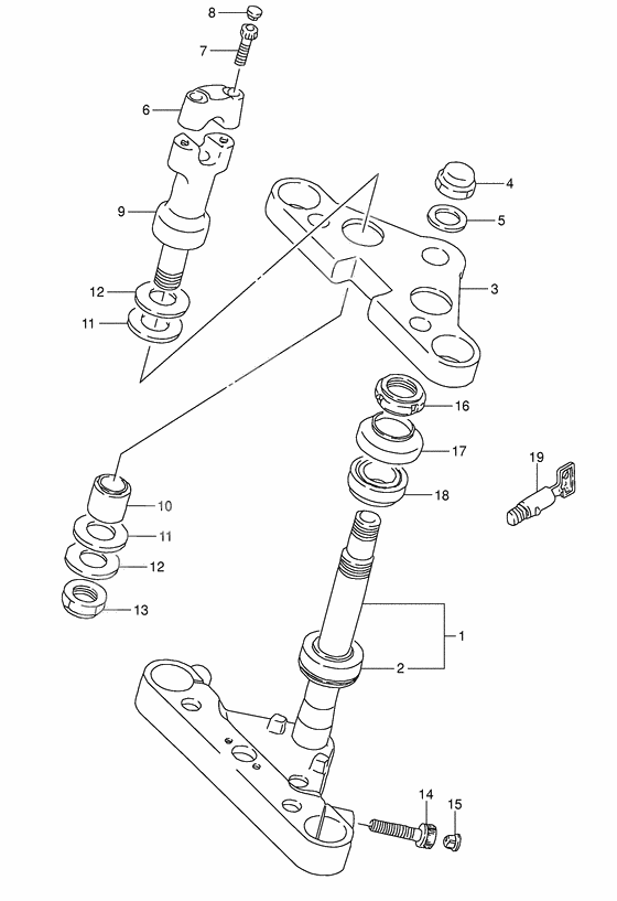 Steering stem              

                  Model t/v/w/x