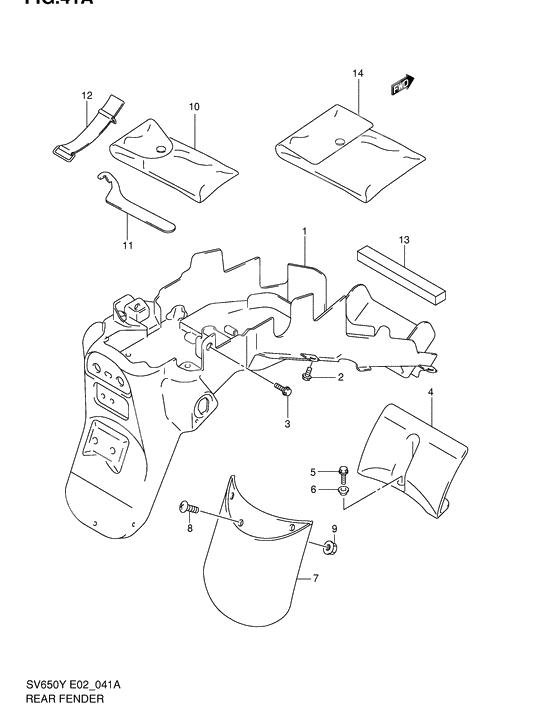 Rear fender              

                  Model k2