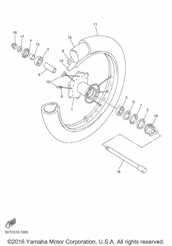 Переднее колесо