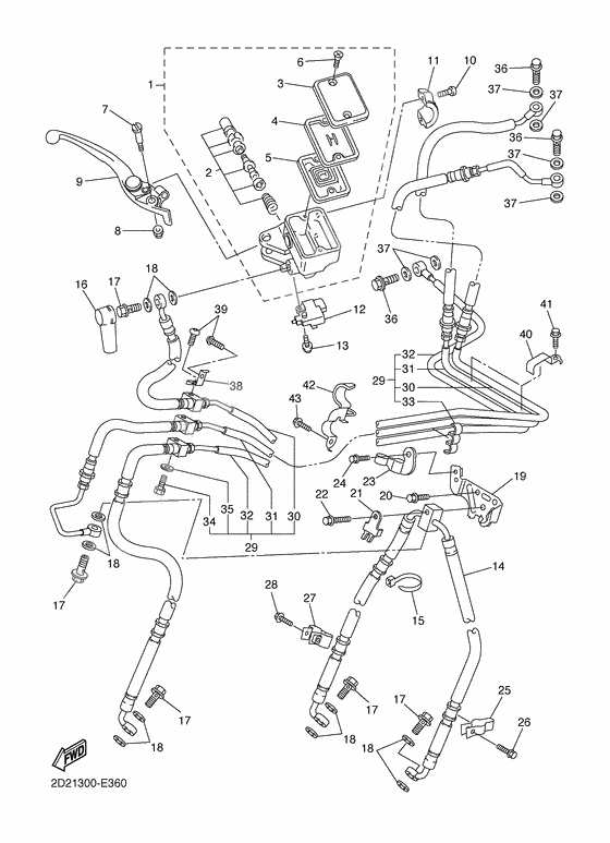 Front master cylinder
