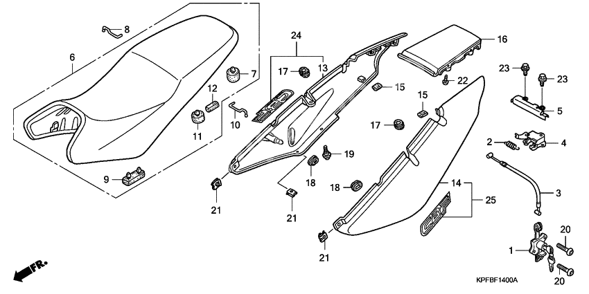 Seat/rear cowl