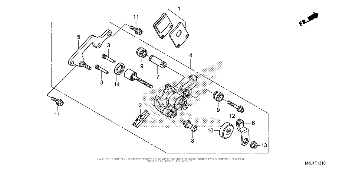 Parking brake caliper