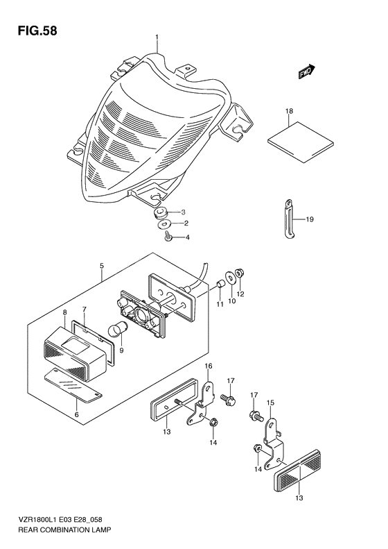 Rear combination lamp              

                  Vzr1800zl1 e28