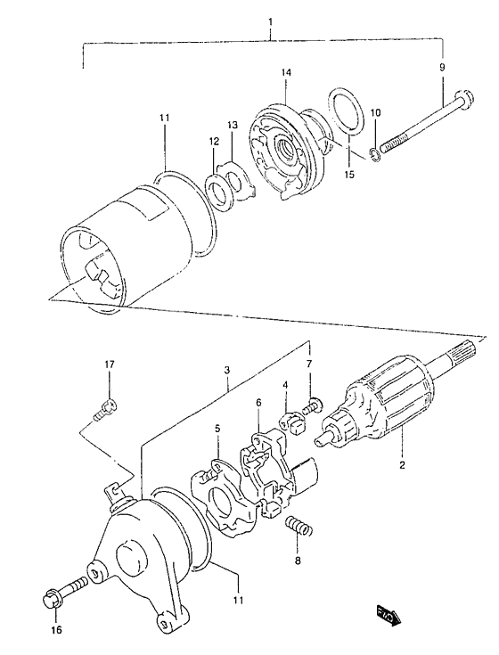 Starting motor