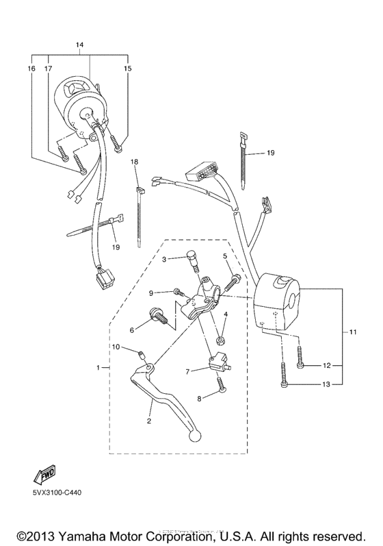 Handle switch lever