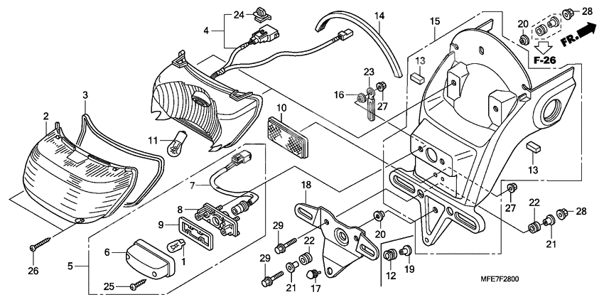 Taillight unit ass`y