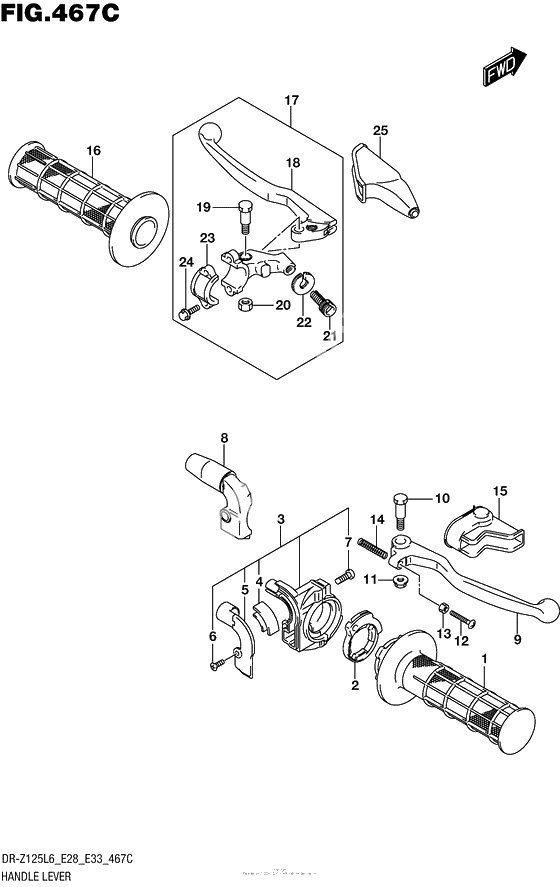 Ручки руля (Dr-Z125Ll6 E33)