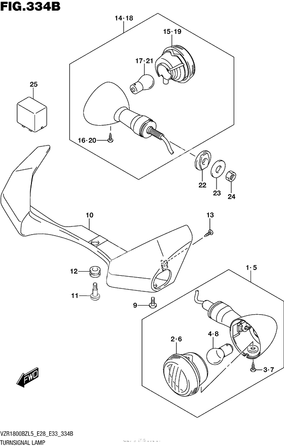 Turnsignal Lamp (Vzr1800Bzl5 E33)