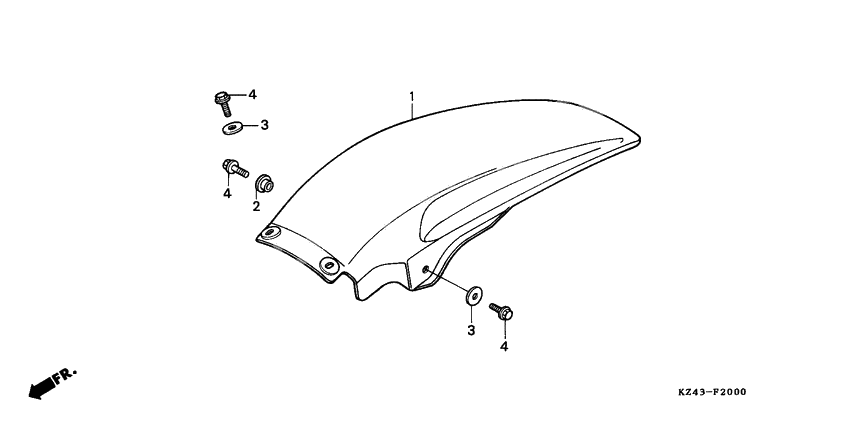 Rear fender              

                  CR125RL